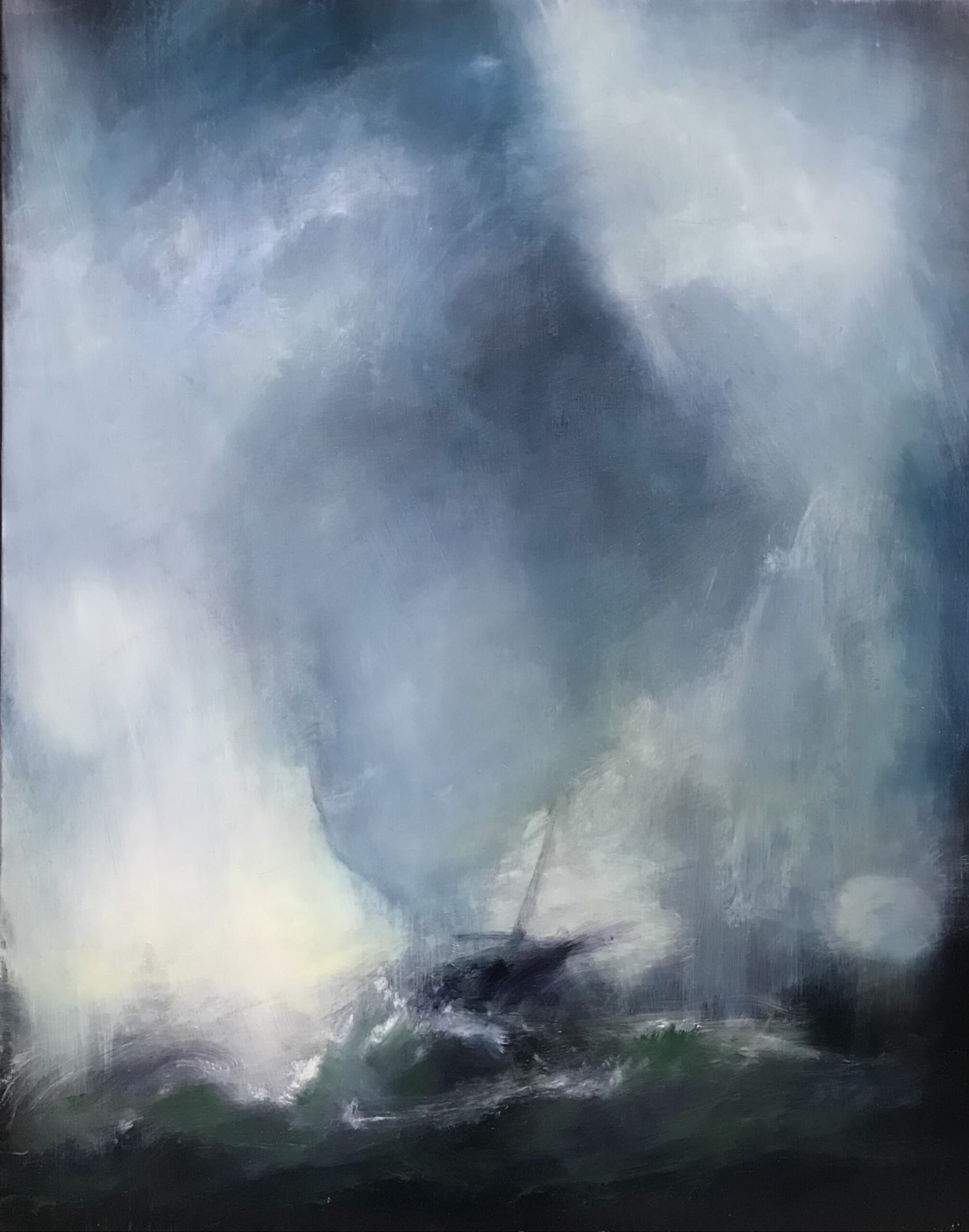 Bateau ivre, huile sur toile, 92x73 cm, 2017