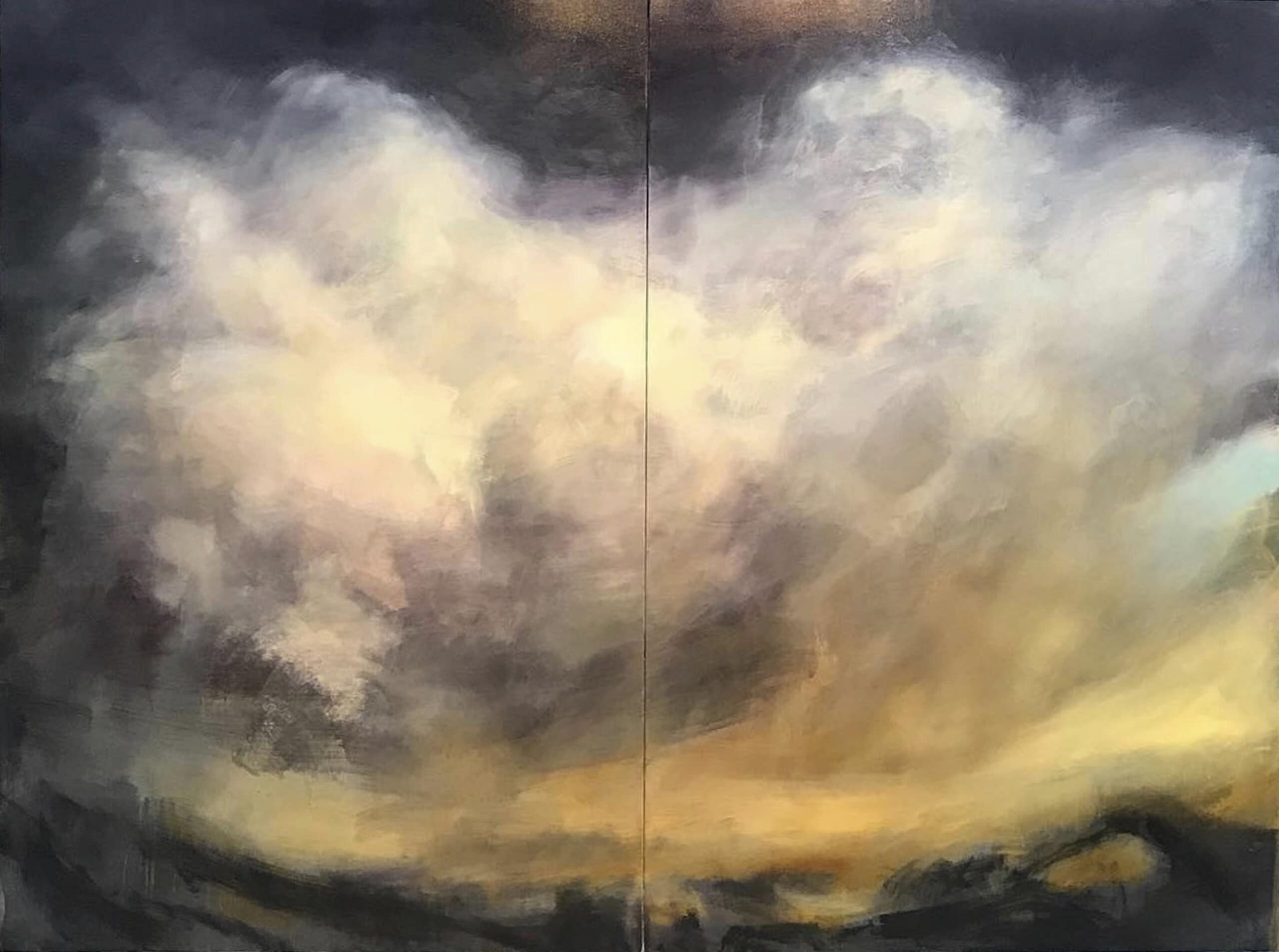 Nuages, huile sur toile, 195x260 cm, 2019